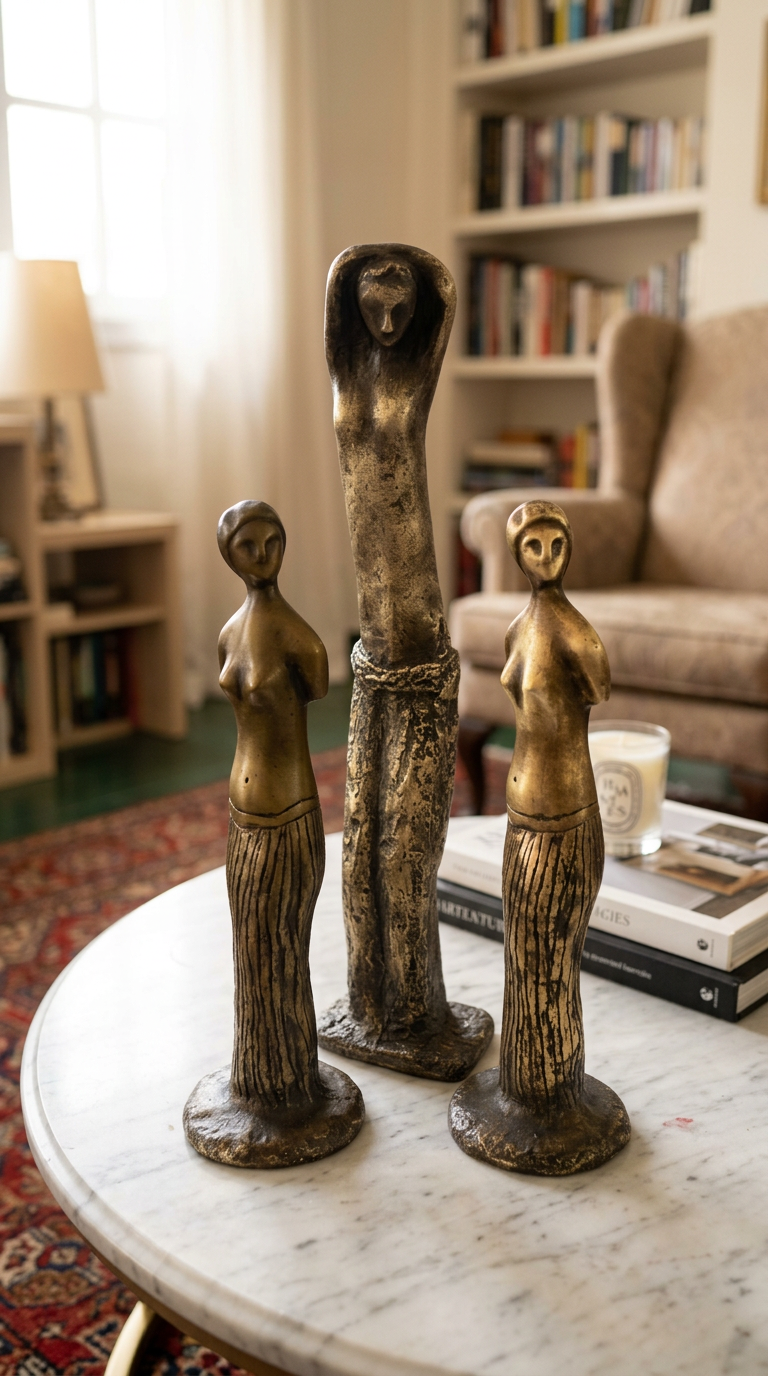 Três Figuras em Bronze